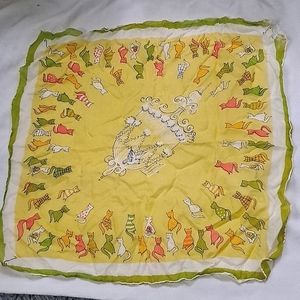 Vintage Silk Children's Cat Scarf